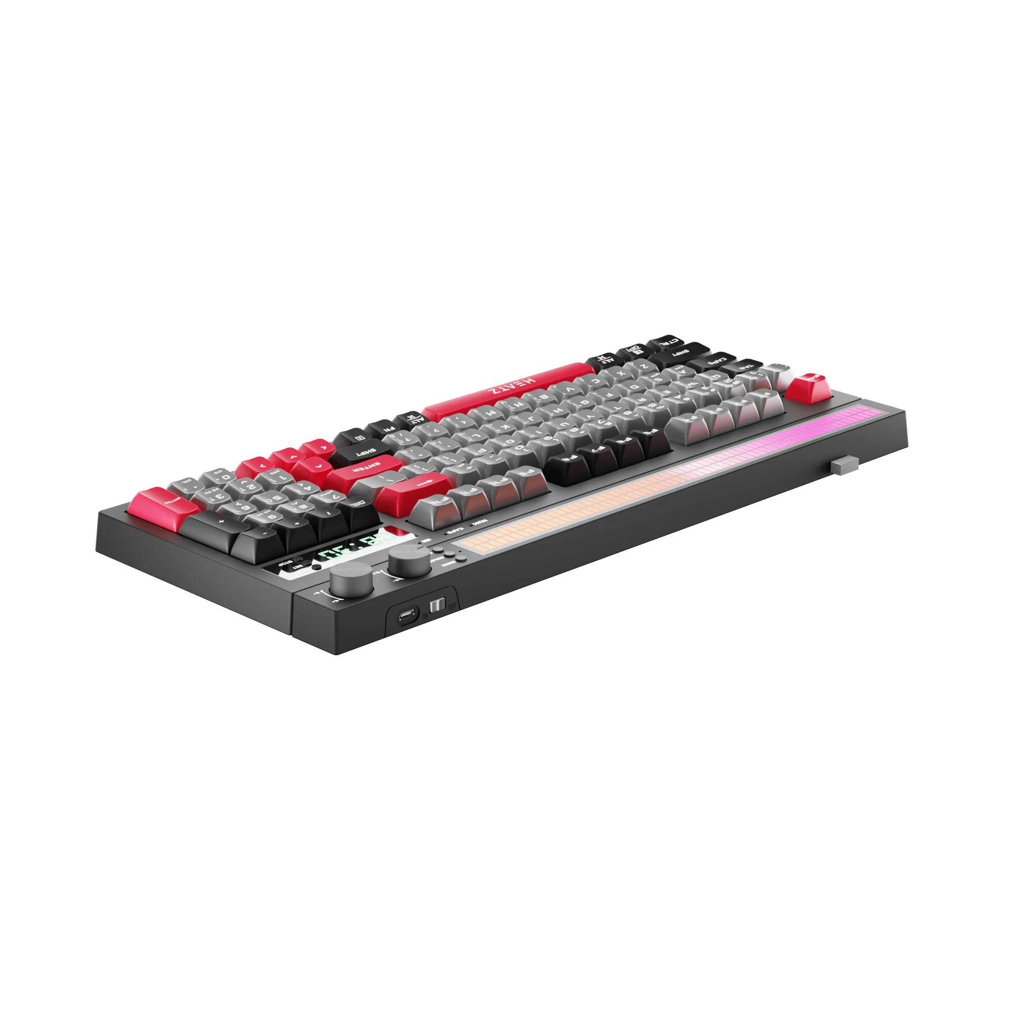 ZK30: 3 Mode Bluetooth 5.3 Type-C wired keyboard